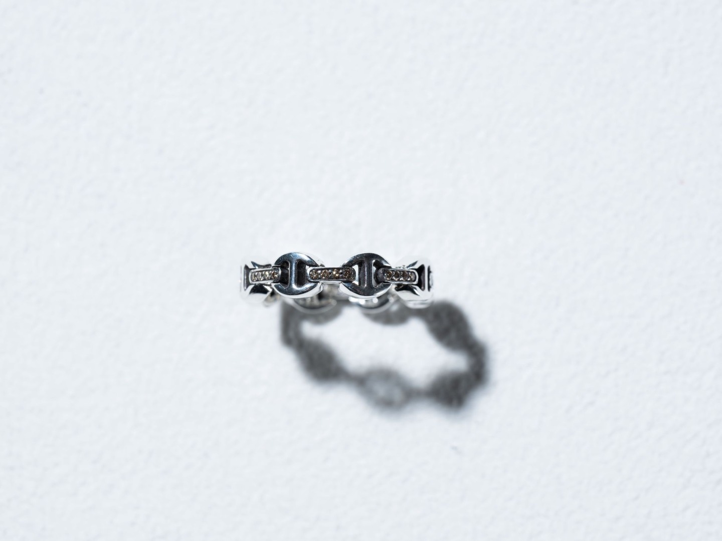 DAME TRI-LINK WITH DIAMOND BRIDGES(Cognac diamonds)