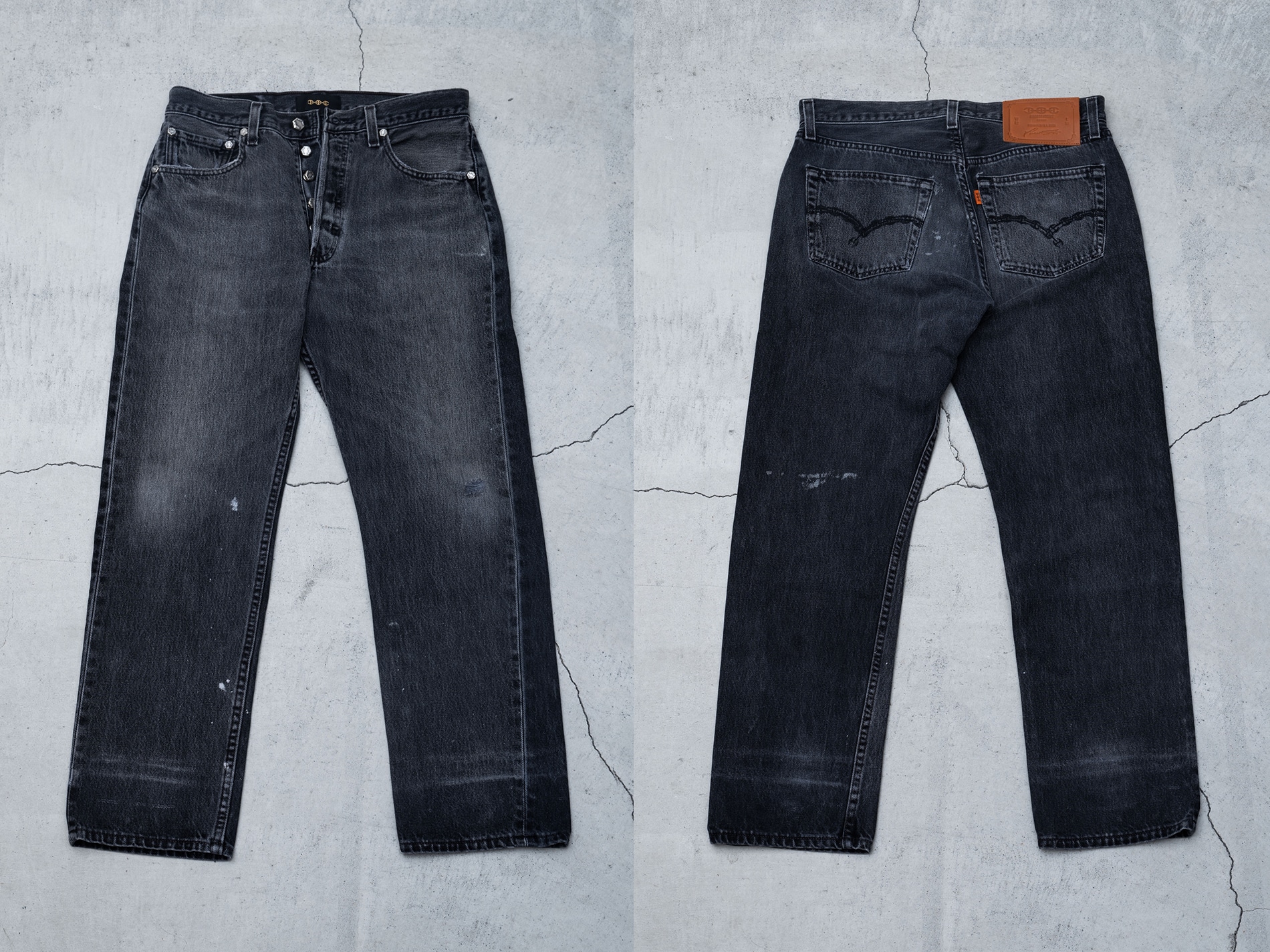 VINTAGE REWORKED BLACK DENIM PANTS IMAGE.2