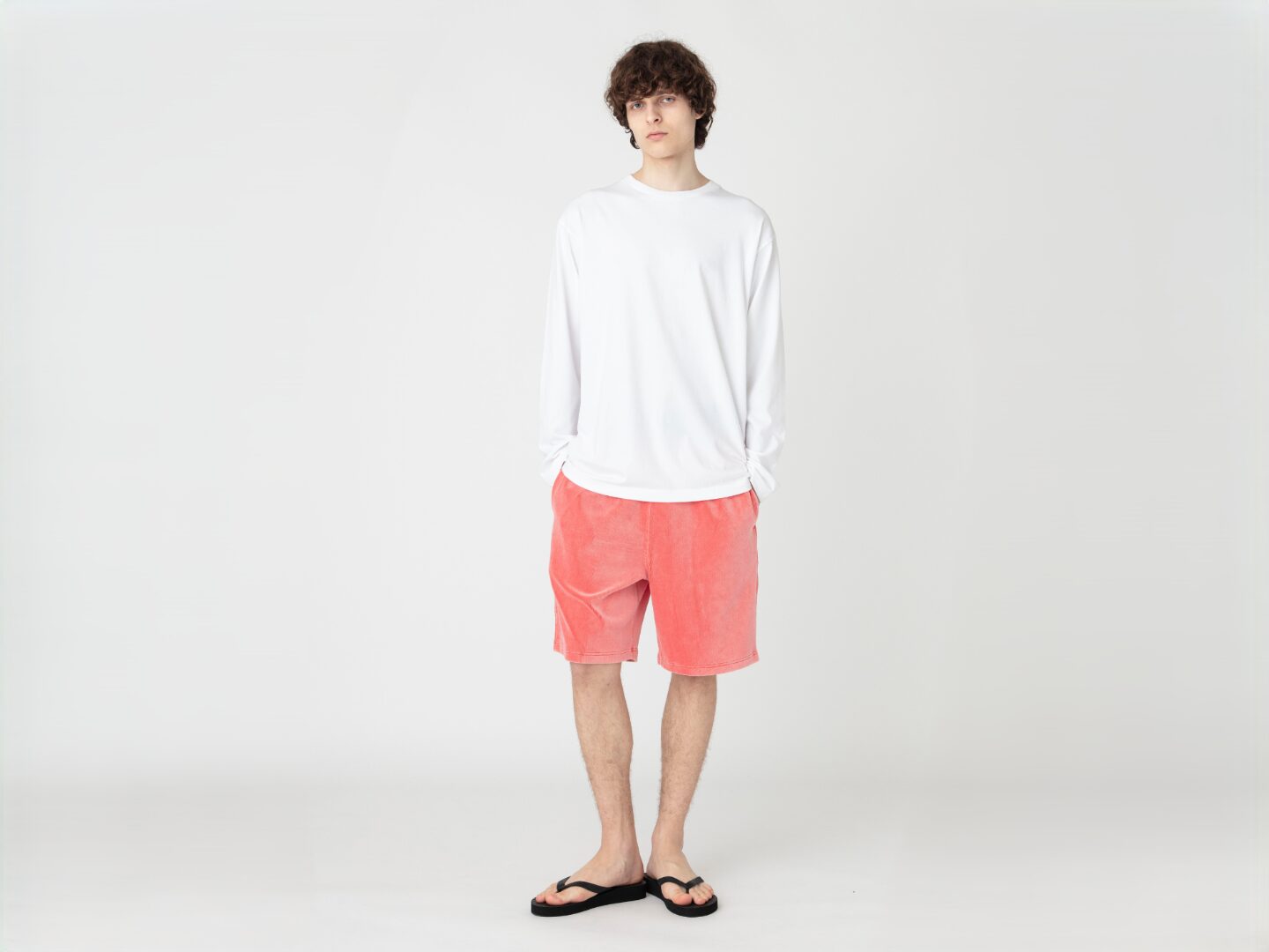 Corduroy Jersey Buggy Shorts off red