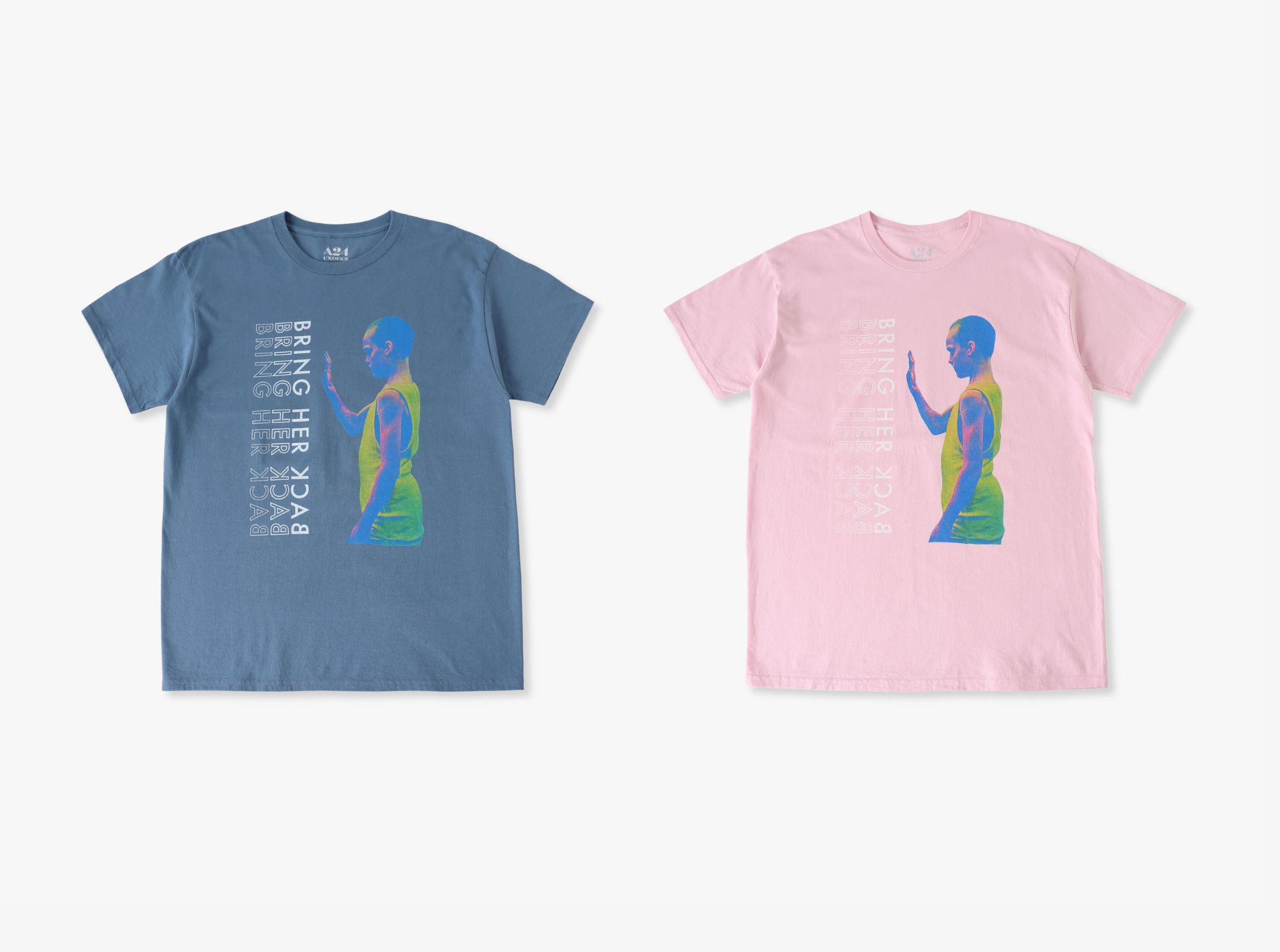 A24×UNDER R　T-Shirt gray & pink