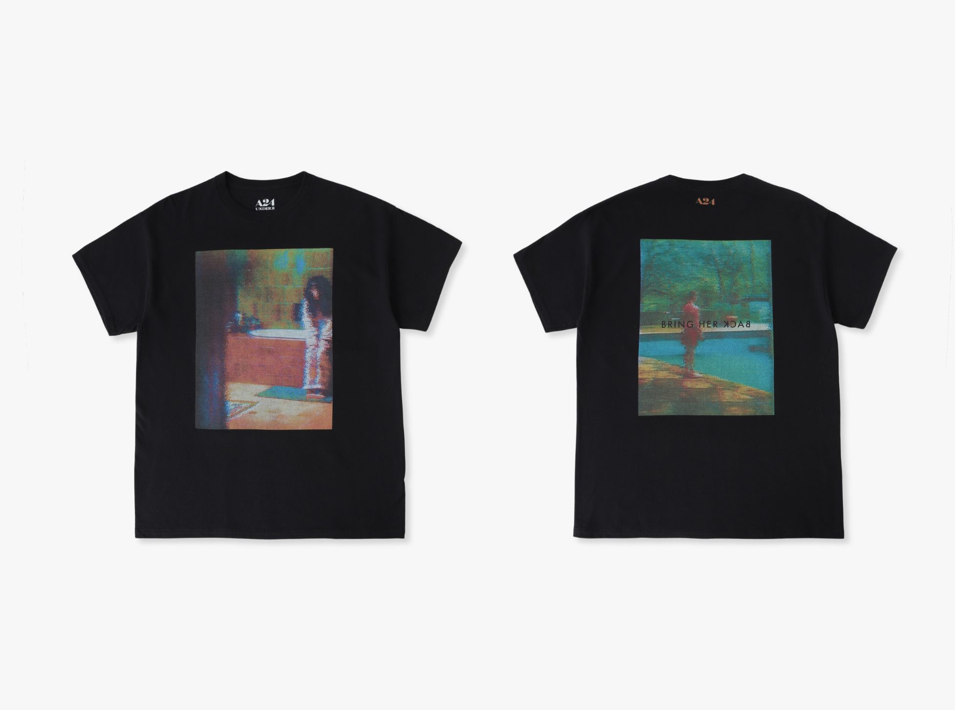 A24×UNDER R　T-Shirt black bring her back