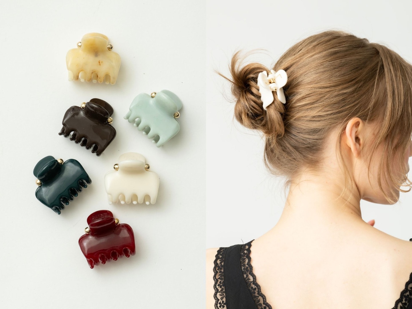 UNDO HAIRWARE ヘアクリップ 着用イメージ 右向き