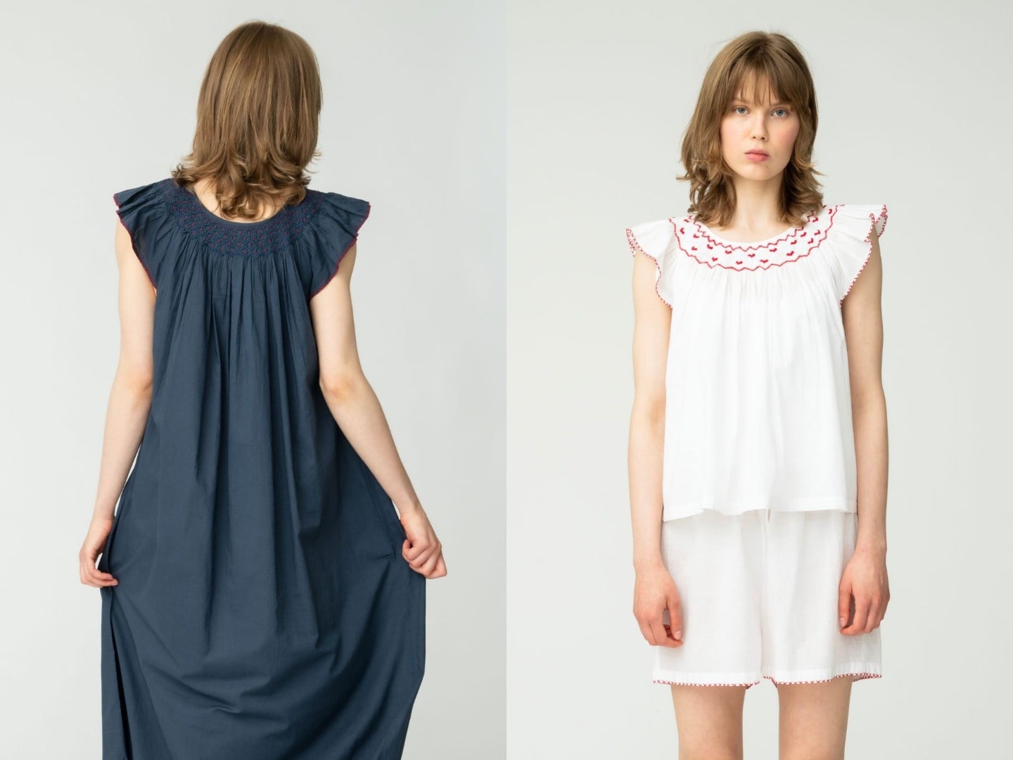 Night Dress 【Left】 / Pyjama & Shorts 【Right】