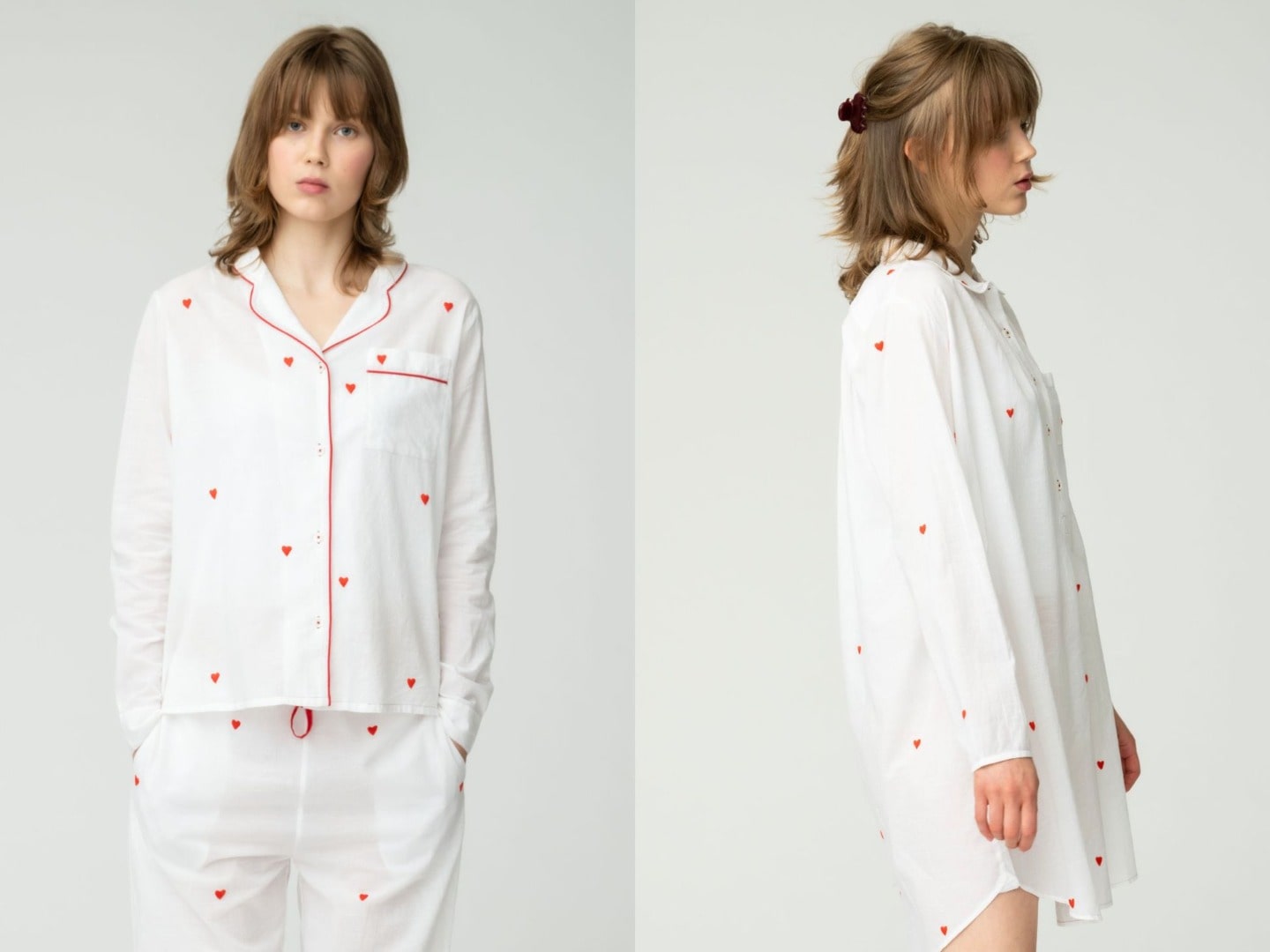 Pyjama Set 【Left】　/　Nightgown 【Right】