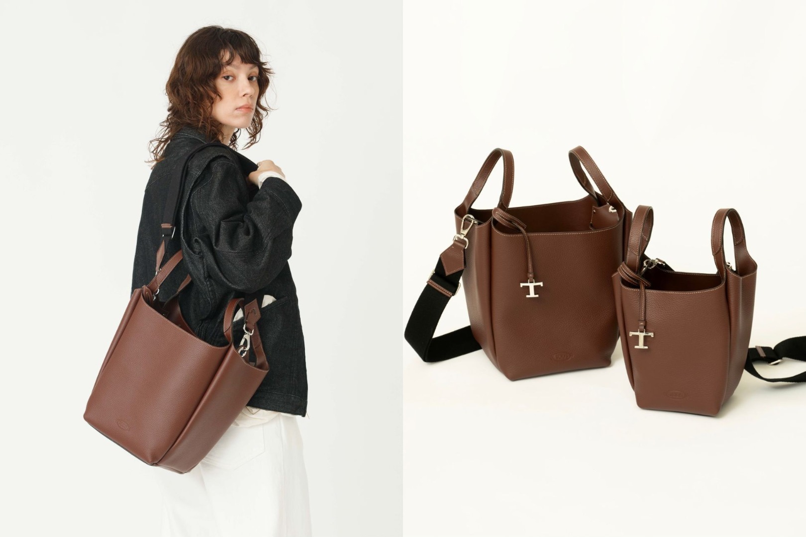 Leather Bucket Bag Small / Mini