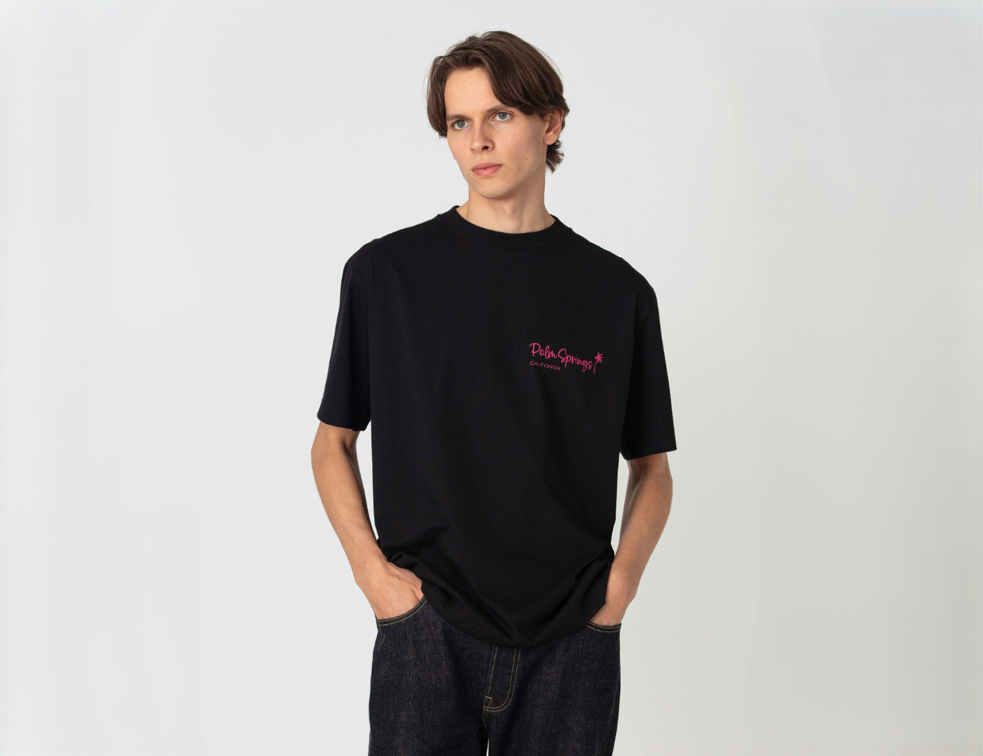 Palm Springs Visitor Tee Black