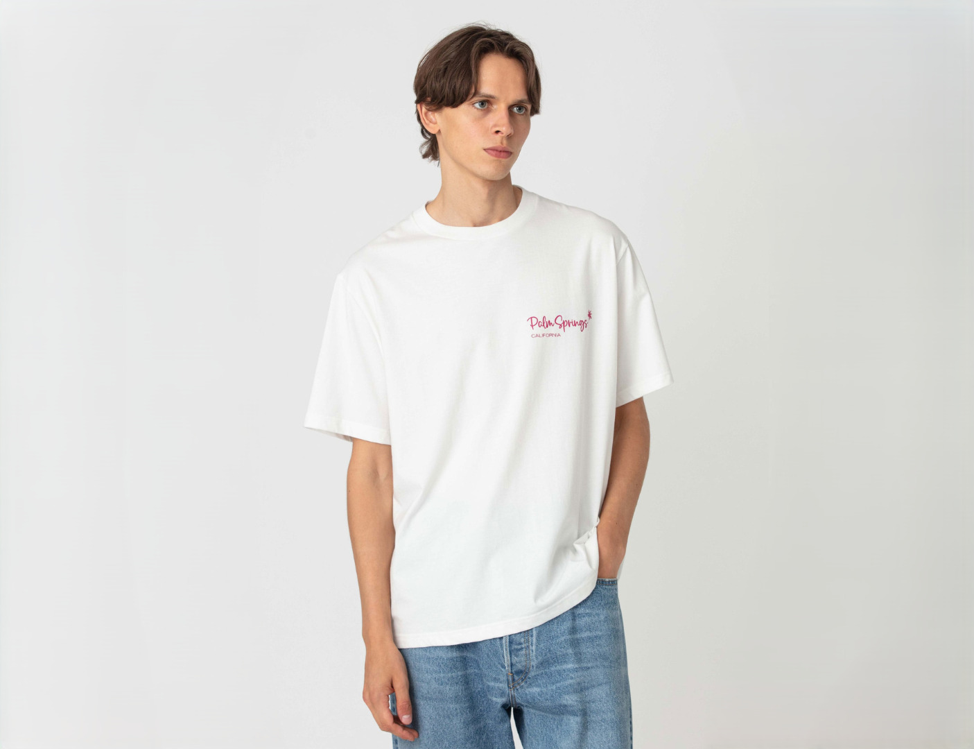 Palm Springs Visitor Tee White