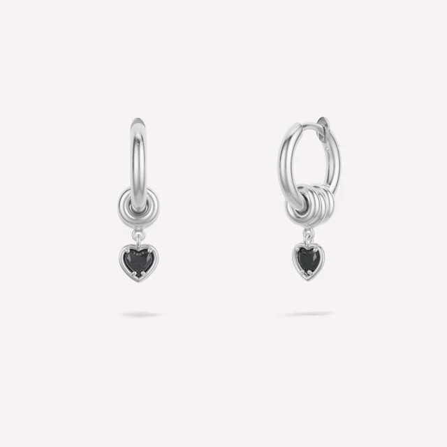 ZAHRA Heart Silver Noir