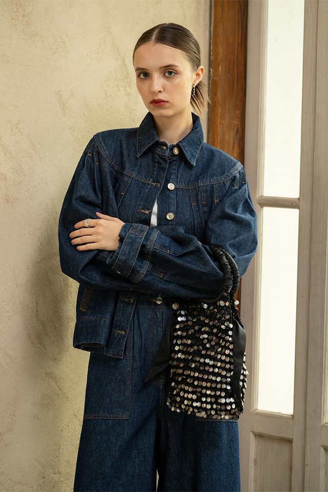 EASTON DENIM JACKET・MARIS SHELL BAG