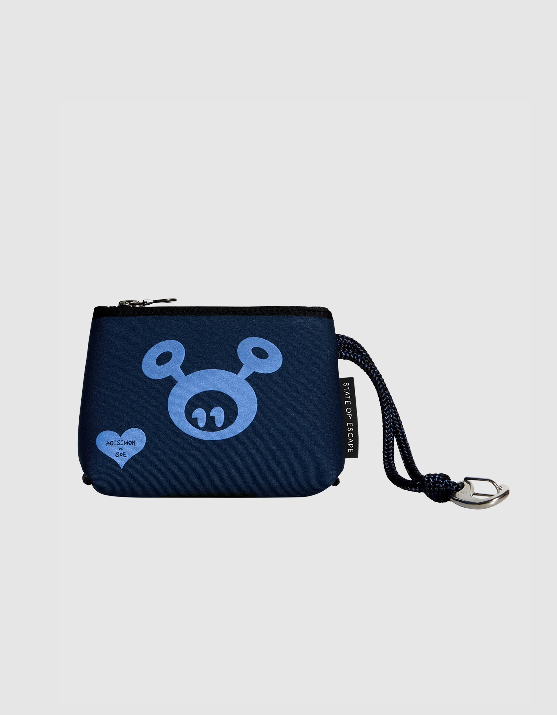 Midnight with blue printSmall charm pouch