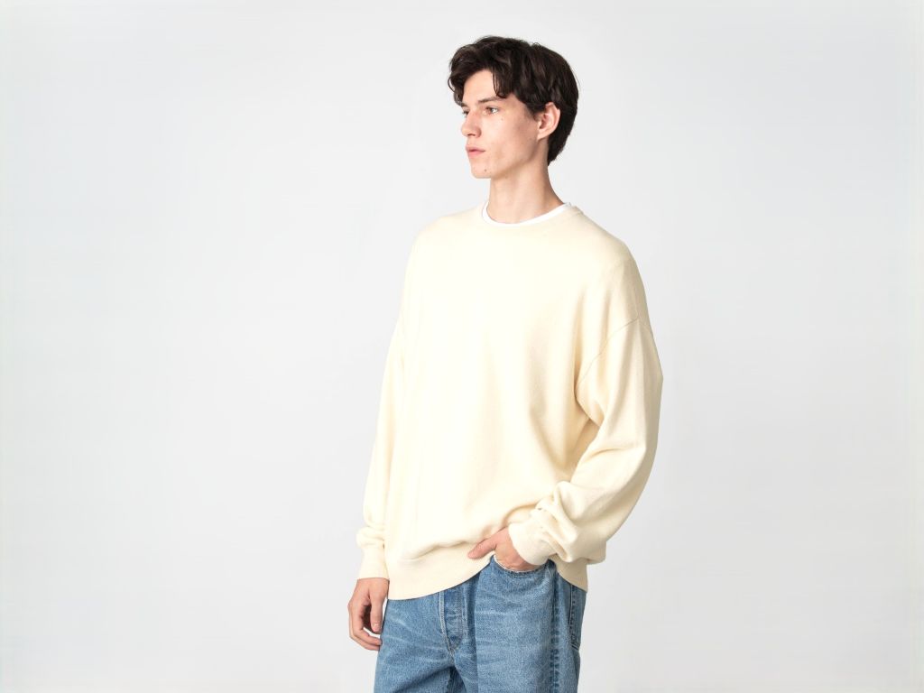 Ron Herman California Cotton Cashmere Pile Lining Knit Pull Over