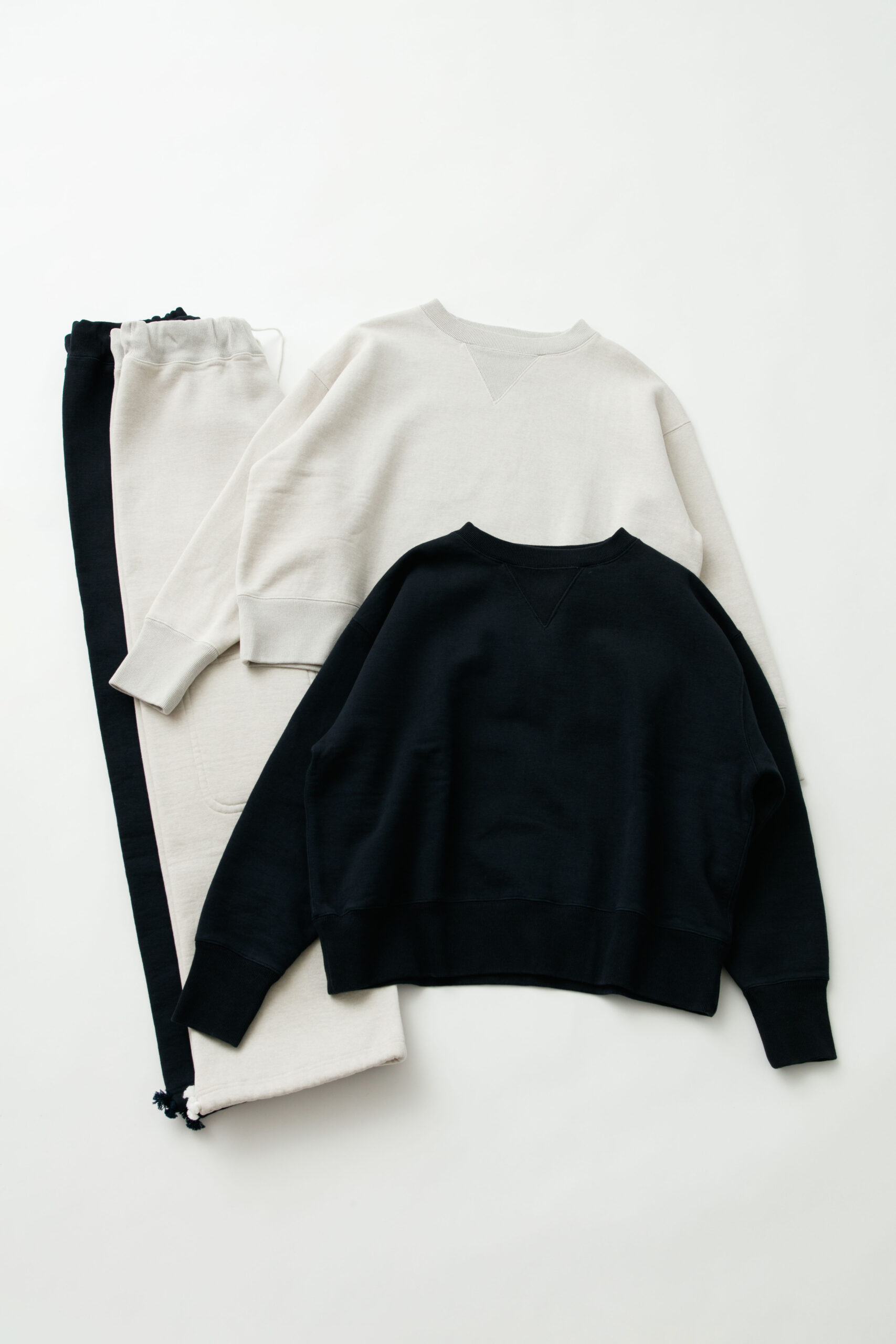 Vintage Sweat Shirts / Navy, Light gray、 USN Double Knee Sweat Pants / Navy, Light gray