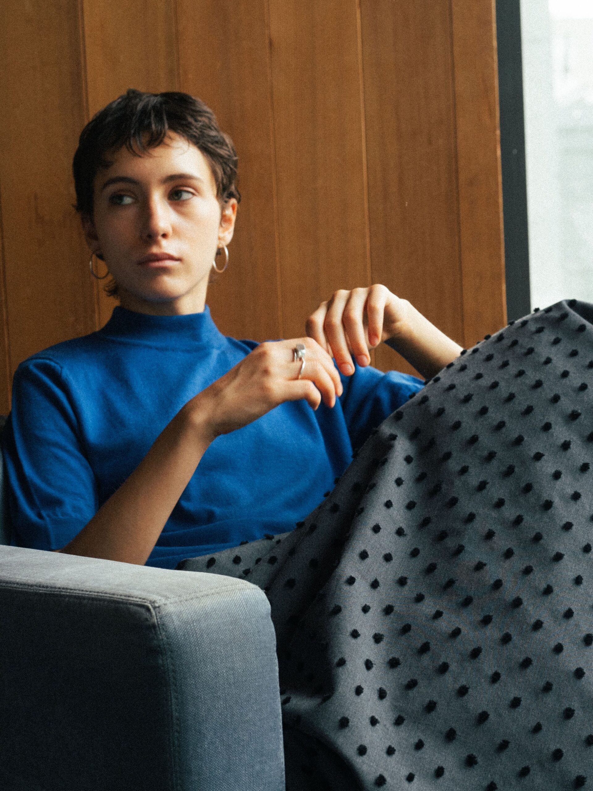 JOHN SMEDLEY for ebure Mock Turtleneck Knit