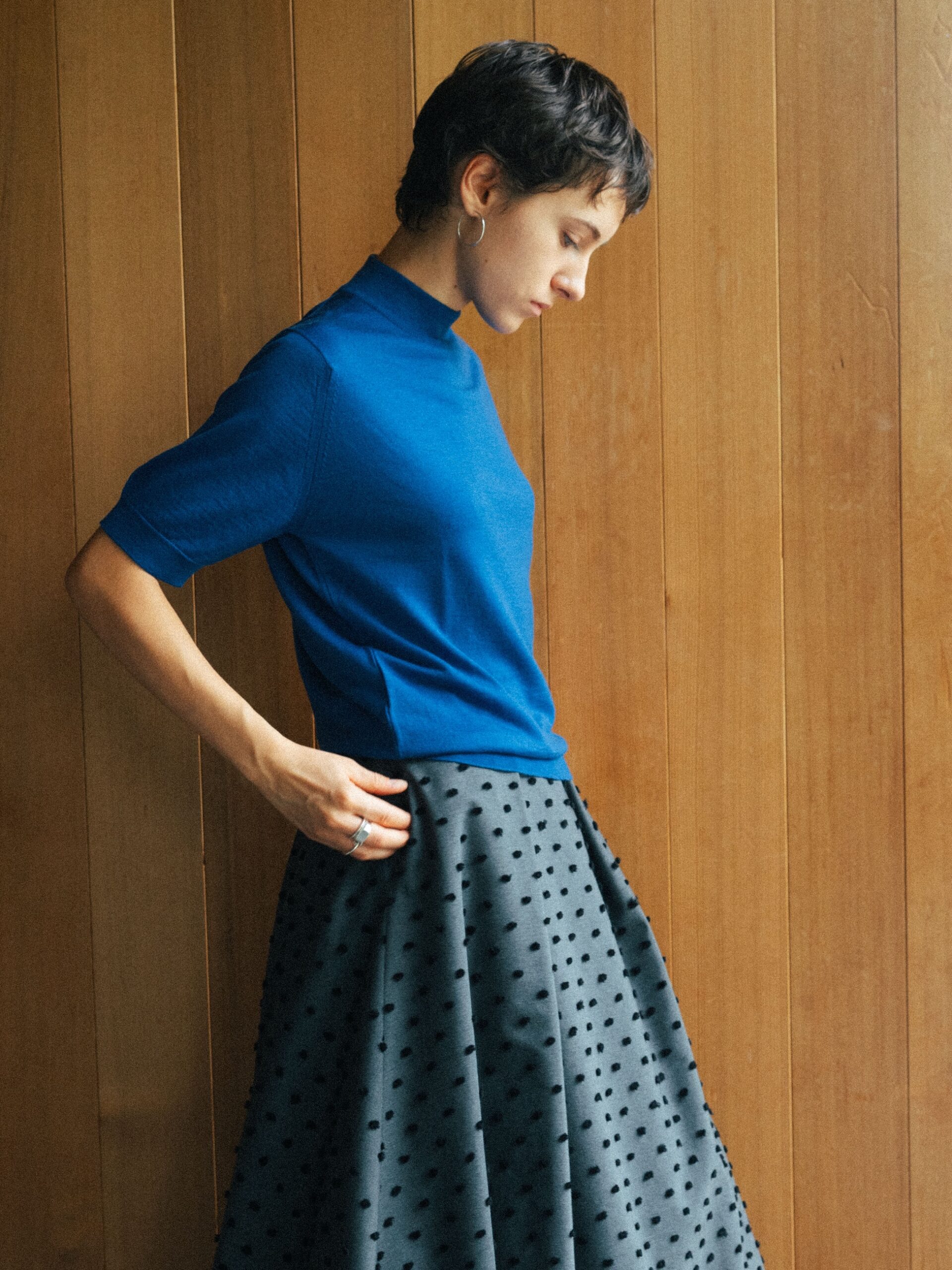 JOHN SMEDLEY for ebure Mock Turtleneck Knit