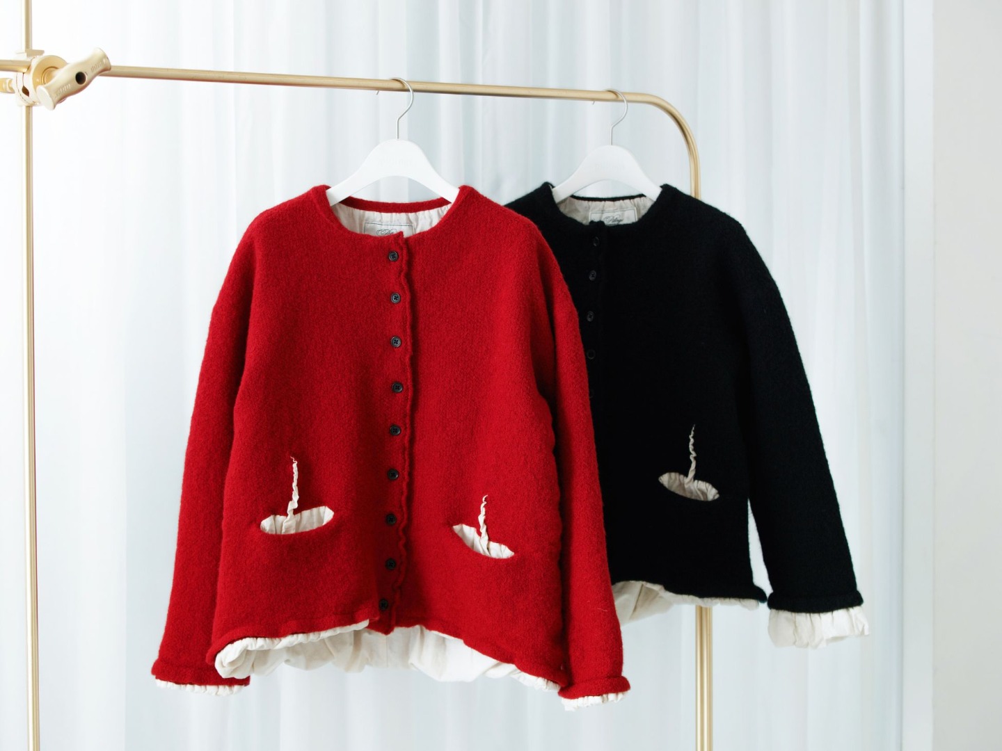 Wide Neck Nordic Sweater、 Fulling Jacket