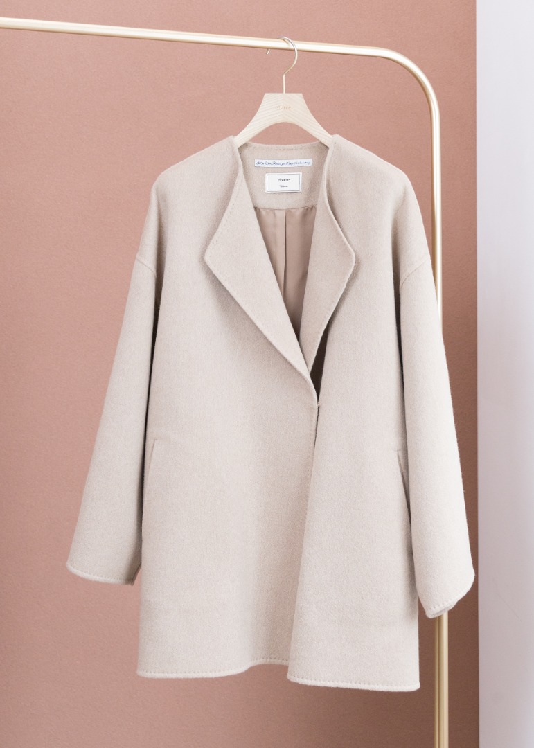 ebure for Ron Herman CASHMERE REVER NO COLLAR COAT